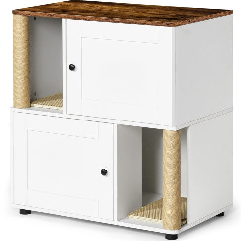 TidyPets Twin HideAway™ Litter Cabinet in White