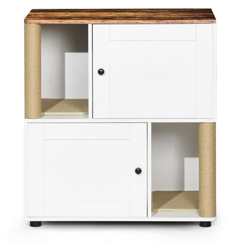TidyPets Twin HideAway™ Litter Cabinet in White