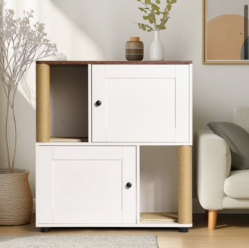 TidyPets Twin HideAway™ Litter Cabinet in White