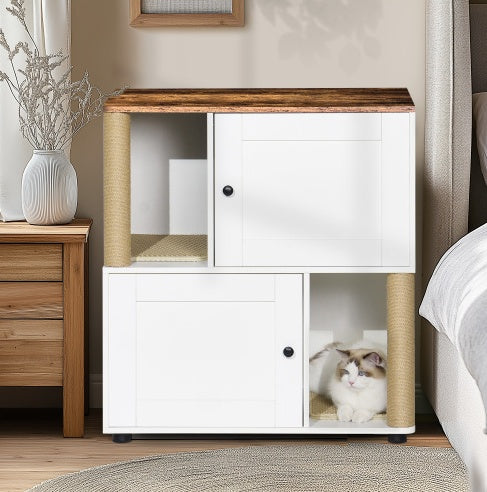 TidyPets Twin HideAway™ Litter Cabinet in White