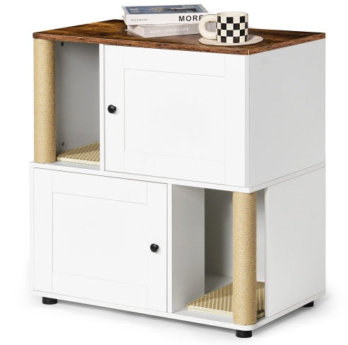 TidyPets Twin HideAway™ Litter Cabinet in White